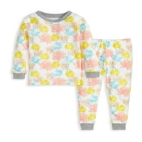 Burt ' s Bees Baby Organic Baby Girl & Toddler Girl Pijamale Cu mânecă lungă din bumbac Organic, două seturi