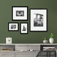 DesignOvation Galerie rama foto din lemn, mată la negru