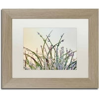 Marcă comercială Fine Art 'Dewy Grass' Canvas Art de Cora Niele, alb mat, cadru de mesteacăn