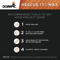Olympic Rescue it Solid exterior Deck Resurfacer și grund cu etanșant Rocky Gray, galon