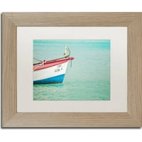 Marcă comercială Fine Art Aruba Boat Canvas Art de Yale Gurney, alb mat, cadru de mesteacăn
