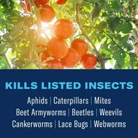 Soluție BioAdvanced de fructe și legume 3N concentrat de 32 oz, ucide insectele enumerate: afide, omizi, acarieni, viermi de sfeclă,