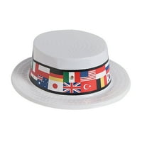 Steagul Tuturor Națiunilor Skimmer Hat-Accesorii De Îmbrăcăminte -
