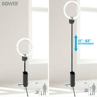 Bower Wireless Creator pliabil RGB LED ring Light, Negru