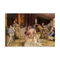 Marcă comercială Artă Plastică 'Shearing the rams' Canvas Art de Tom Roberts