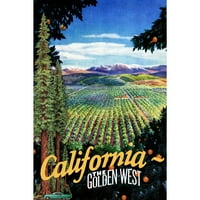 Poster de călătorie California imprimare pictură pe pânză înfășurată