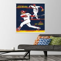 St. Louis Cardinals-Poster de perete Nolan Arenado cu cadru Magnetic, 22.375 34