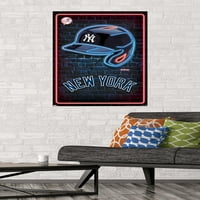 New York Yankees - Poster De Perete Cu Cască Neon, 22.375 34