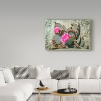 Marcă comercială Fine Art 'Pink Desert Flower' Canvas Art de Janice Sullivan
