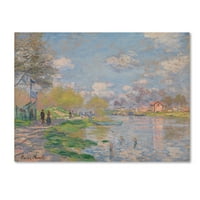 Marcă comercială Fine Art 'Spring By the Seine' Canvas Art de Monet