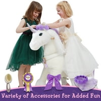 PonyCycle Plimbare Pe Unicorn De Mers Pe Jos Animale De Pluș Ponei Jucărie De Vârstă 3-Violet