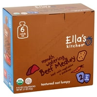 Ella ' s Kitchen Organic 6 + luni alimente pentru copii, tocană de vită cu legume și cartofi, 4. Pungă