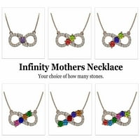 Nana Infinity Mama Birthstone Femeie Adult Colier 1-Pietre - Aur Galben Placat Cu Argint Piatra 1