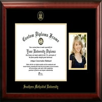 Southern Methodist University 14W 11h aur Embossed diploma cadru cu portret