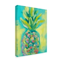 Marcă comercială Artă Plastică 'vibrant Pineapple II' artă pe pânză de Jennifer Goldberger