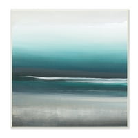 Stupell Industries Coasta furtunoasă Abstract Peisaj nautic gri albastru Pop, 12, proiectat de KC Haxton