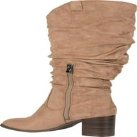 Femei Journee Colectia Aneil genunchi mare Slouch Boot Taupe Fau Suede M
