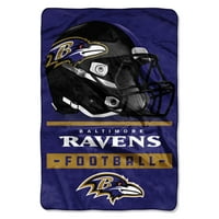 Baltimore Ravens Compania Nord-Vest 60 80 Sideline supradimensionate Micro Raschel arunca pătură-Violet-OSFA