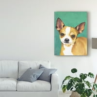 Marcă comercială Artă Plastică 'portret câine Chihuahua' pânză artă de Jill Sands