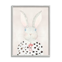 Stupell Industries Chic Bunny Rabbit bluză elegantă cu imprimeu Leopard, 30, Design de Nola James