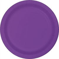 Placă de cină din plastic cu atingere de culoare, 9