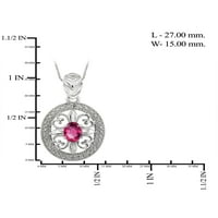 JewelersClub coliere de argint pentru femei-colier de argint pentru femei . Argint Sterling - Colier Topaz Roz Piesa Centrală,