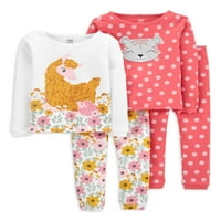 Carter ' s Child Of Mine Baby Girls & Toddler Girls set de pijamale cu mânecă scurtă din bumbac