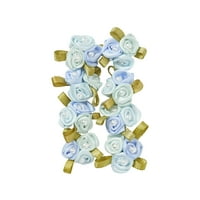 Offray Panglică Accesorii Albastru Gri Tri-Color Panglică Rose Cluster, 8-Pack