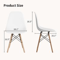 Vineego preasamblat scaun de sufragerie în stil Modern scaun Modern DSW de la mijlocul secolului, scaun Casual din Plastic Shell,