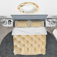 Designart 'canapea clasică de lux din piele bej' set Modern și contemporan de plapumă