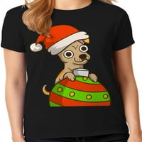 Graphic America Festive Crăciun de vacanță Câini Animale femei grafic T-Shirt Colectia