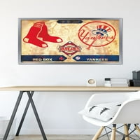 Rivalități-New York Yankees vs Boston Red so Poster de perete, 22.375 34 încadrat