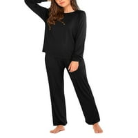 Femei Plus Dimensiune Pijamale set Maneca lunga Sleepwear PJs Nightwear moale PJ Lounge Seturi cu buzunare Pijamale pentru femei