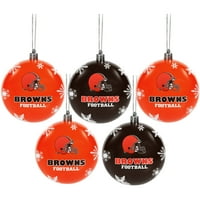 Cleveland Browns incasabil mingea Ornament Set, Set de 5