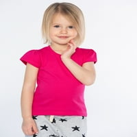 Tricouri Cu mânecă scurtă Little Star Organic Toddler Girl Pk, Mărimea 9M-5T