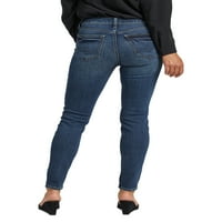 Silver Jeans Co. Blugi Skinny Suki Mid Rise pentru femei, dimensiuni talie 24-36