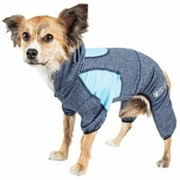 Animal de casă viață activ 'Fur-Breeze' greutate medie 4-Way-Stretch Corp Plin Hooded Dog Yoga pulover