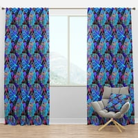 Designart 'Tropical Blue Mood II' panou cortină tropicală opacă