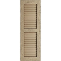 Ekena Millwork 12 W 30 H Rustic Două Jaluzele Egale Obloane Din Lemn Fau Tăiate Dur, Bronz Amorsat