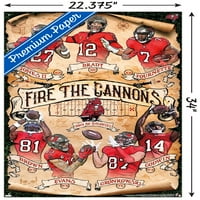 Tampa Bay Buccaneers-foc tunurile Poster de perete cu Pushpins, 22.375 34