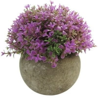 - Cliffs Mini realiste artificiale Topiary Violet plantă în oală pentru Decor acasă