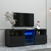Suport TV dulap TV Modern cu culori lumini LED Negru