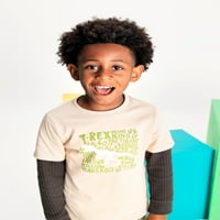 Tricou grafic Garanimals Toddler Boy Cu mânecă scurtă, dimensiuni 12M-5T