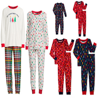 Derek Heart Christmas Trees vacanță potrivire familie Crăciun Pijamale bărbați Sleepwear Set, 2 piese, Dimensiuni S-2XL
