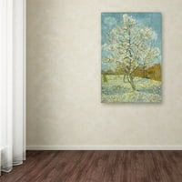 Marcă comercială Fine Art 'The Pink Peach Tree' Canvas Art De Van Gogh