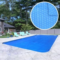 Pătură de piscină cu acoperire solară albastră dreptunghiulară de 3 ani, ft