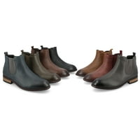 Compania Vance. Mens Landon lățime largă Tru confort spuma Pull - on rotund Toe Chelsea Boot