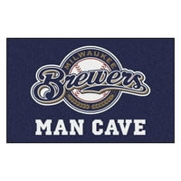 - Milwaukee Brewers Man Cave UltiMat 5' x8 ' covor