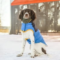Pet Scout Dog Jacket îmbrăcăminte de Iarnă Sport Stil Elastofit rezistent la Vânt Impermeabil pentru câini mici mijlocii mari animale de companie, Royal, XL