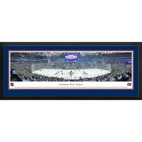 Jachete albastre Columbus-gheață Centrală la Nationwide Arena-panorame Blakeway imprimare NHL cu cadru Deluxe și covoraș dublu